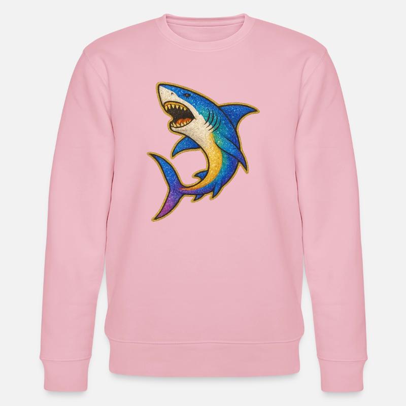Requin | Requin arc-en-ciel Patch Art - Sweat bio CHANGER Stanley/Stella Unisexe - rose pâle