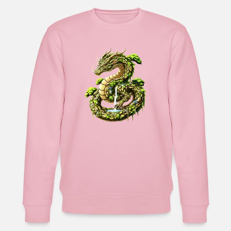 Erd-Geist-Drache - Stanley/Stella Unisex Bio-Sweatshirt CHANGER  - Hellrosa