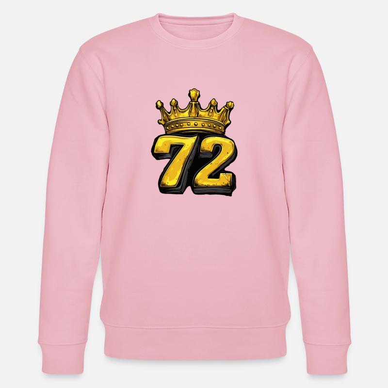 72 Zahl Krone - Stanley/Stella Unisex Bio-Sweatshirt CHANGER  - Hellrosa