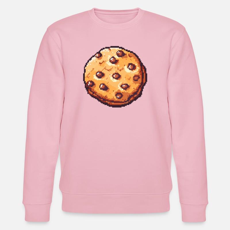 Pixel Cookie Pixel Cookie Retro Art - Stanley/Stella CHANGER Unisex Organic Sweatshirt - cotton pink