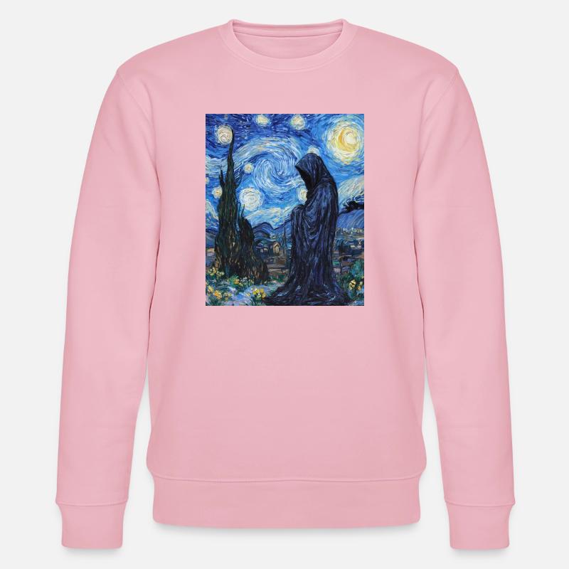 Fantôme Van Gogh Style Nuit étoilée - Sweat bio CHANGER Stanley/Stella Unisexe - rose pâle