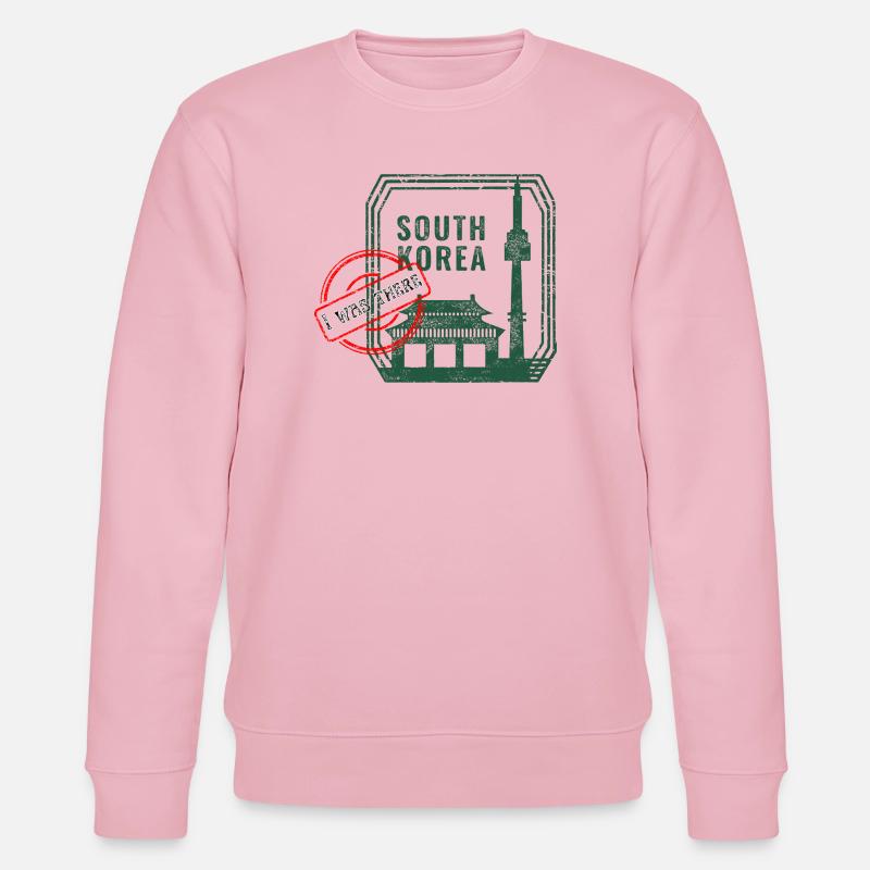 South Korea Souvenir – I Was There Design - Stanley/Stella Unisex Bio-Sweatshirt CHANGER  - Hellrosa