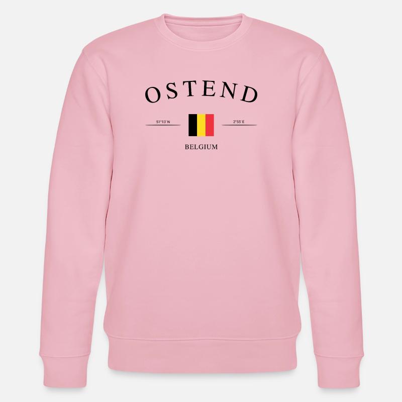 Ostend Belgien – Urlaub Souvenir & Geschenk - Stanley/Stella Unisex Bio-Sweatshirt CHANGER  - Hellrosa