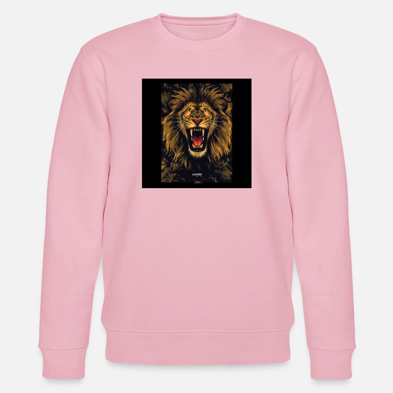 Roaring Golden Lion Poster Design - Stanley/Stella Unisex Bio-Sweatshirt CHANGER - Hellrosa