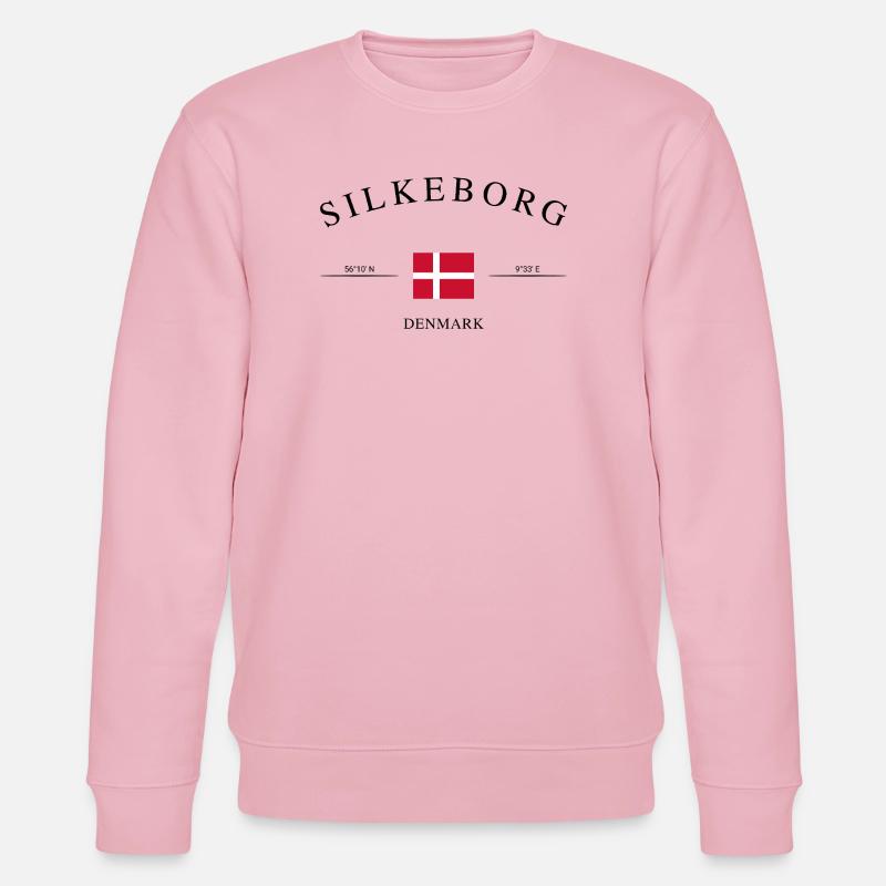 Silkeborg Dänemark – Urlaub Souvenir & Geschenk - Stanley/Stella Unisex Bio-Sweatshirt CHANGER - Hellrosa