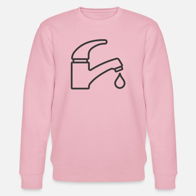 Robinet d’eau Robinet Icône Logo Plombier - Sweat bio CHANGER Stanley/Stella Unisexe - rose pâle