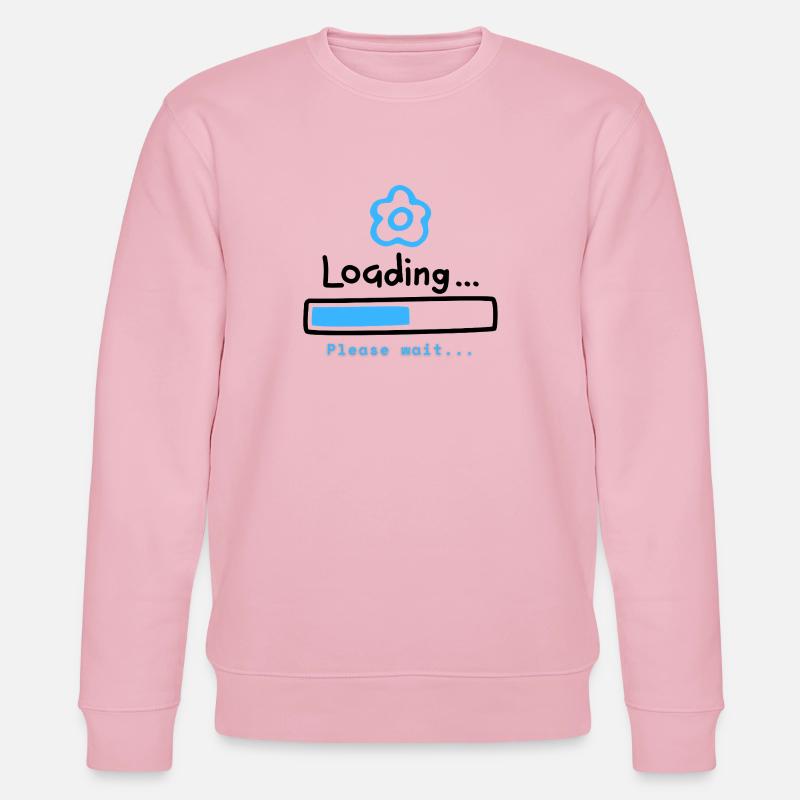 Blue Bloom Loading Icon - Stanley/Stella CHANGER Unisex Organic Sweatshirt - cotton pink