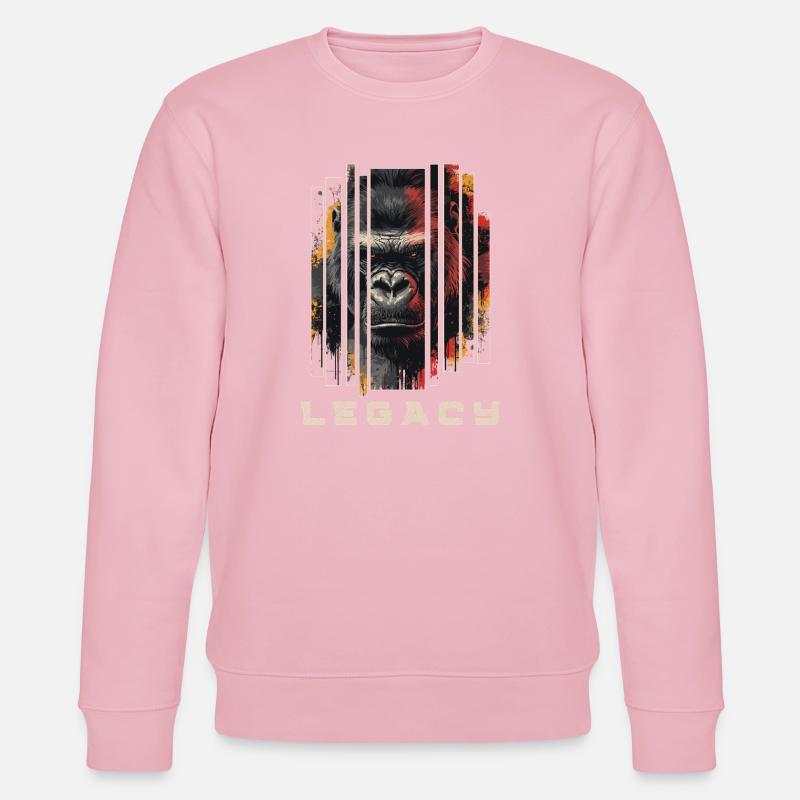 LEGACY - Gorilla Kunst Design - Stanley/Stella Unisex Bio-Sweatshirt CHANGER  - Hellrosa