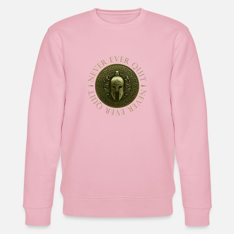 Spartaner Spruch Motivation Workout - Stanley/Stella Unisex Bio-Sweatshirt CHANGER  - Hellrosa