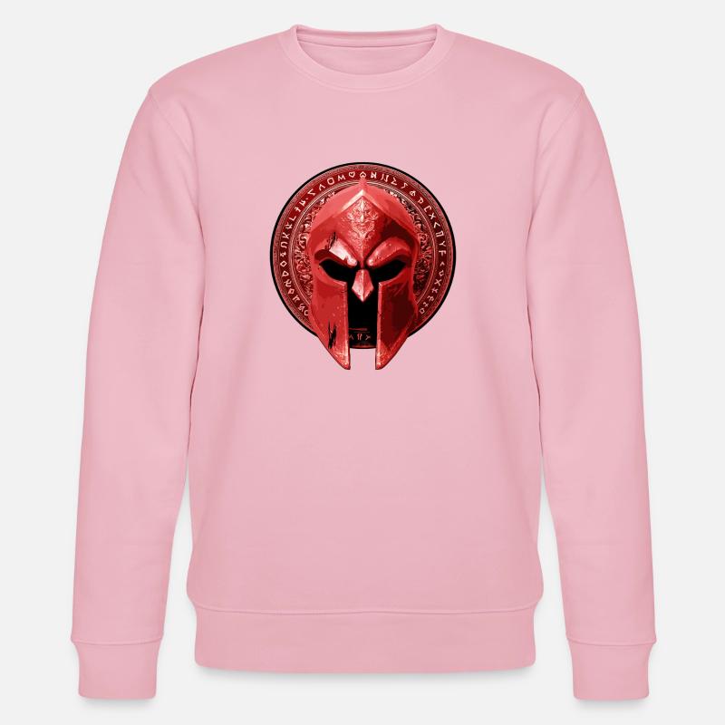 Spartański Hełm Gladiator Czerwony - Ekologiczna bluza unisex Stanley/Stella CHANGER  - jasnoróżowy