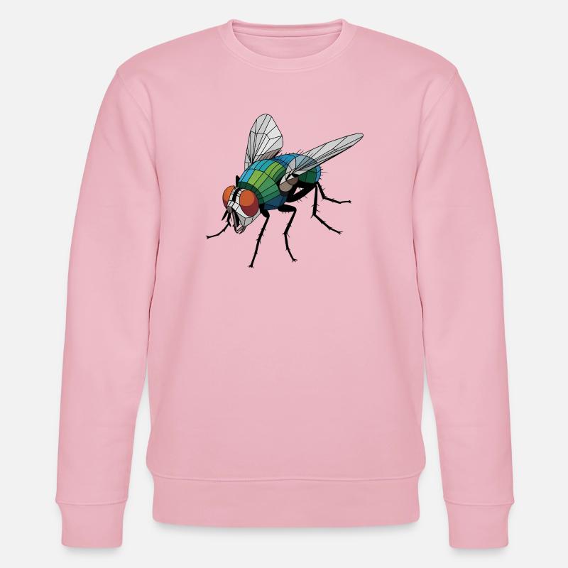 Mouche - Logo Low Poly cool - Sweat bio CHANGER Stanley/Stella Unisexe - rose pâle