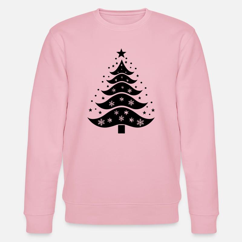 Weihnachtsbaum-Silhouette - Stanley/Stella Unisex Bio-Sweatshirt CHANGER  - Hellrosa