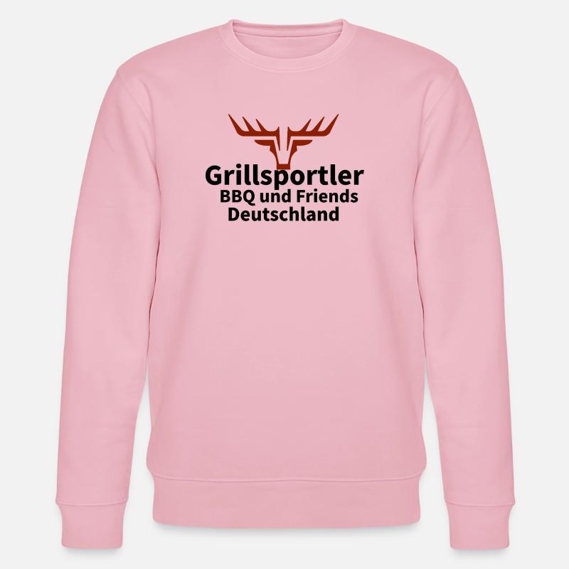 Deer Head Silhouette Rust - Stanley/Stella CHANGER Unisex Organic Sweatshirt - cotton pink