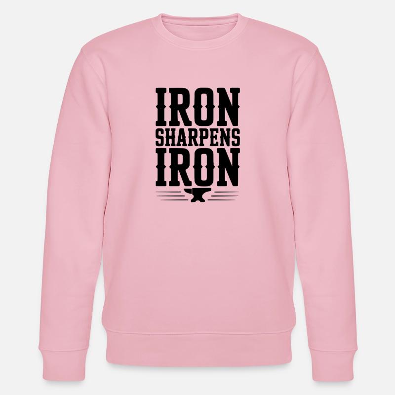 Iron Sharpens Iron - Stanley/Stella CHANGER Unisex Organic Sweatshirt - cotton pink