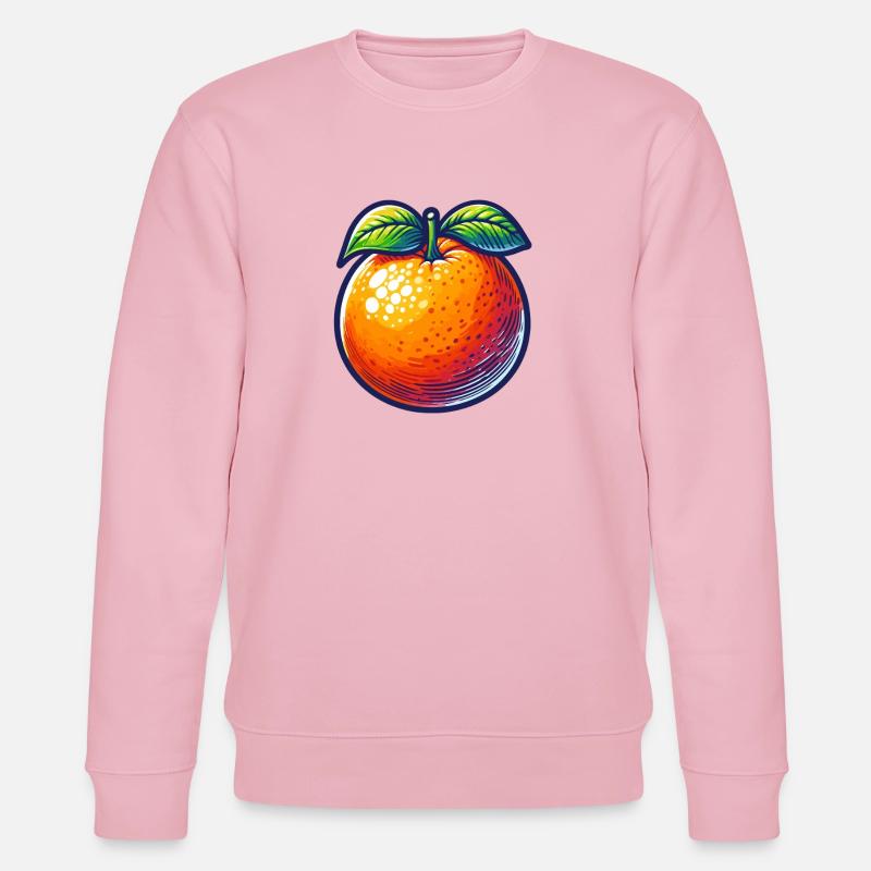 Orange Pop Art Fruchtig - Stanley/Stella Unisex Bio-Sweatshirt CHANGER  - Hellrosa