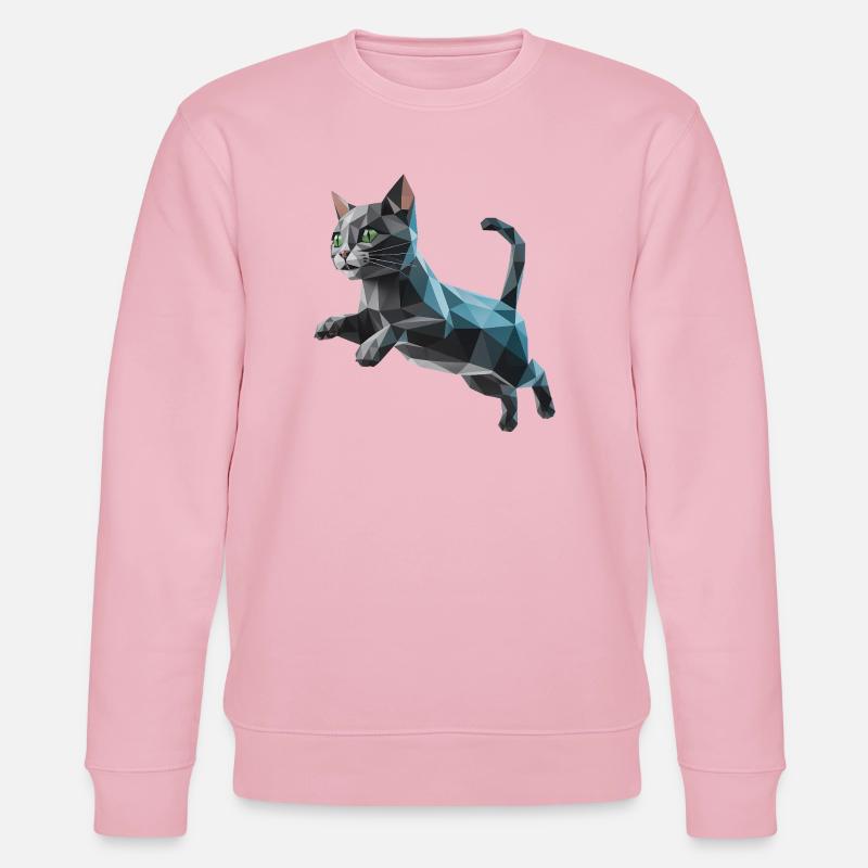 Kätzchen - Cooles Low-Poly-Logo - Stanley/Stella Unisex Bio-Sweatshirt CHANGER  - Hellrosa