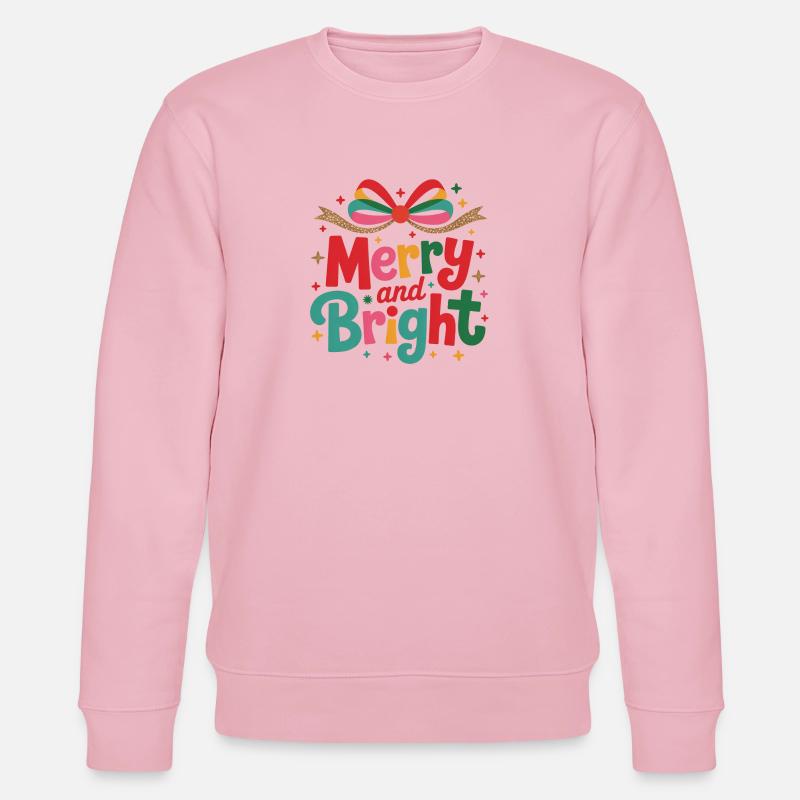 Fröhliche und helle festliche Schleife - Stanley/Stella Unisex Bio-Sweatshirt CHANGER  - Hellrosa