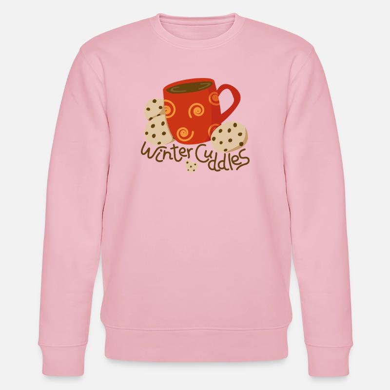 Tasse heiße Schokolade mit Keksen - Stanley/Stella Unisex Bio-Sweatshirt CHANGER  - Hellrosa