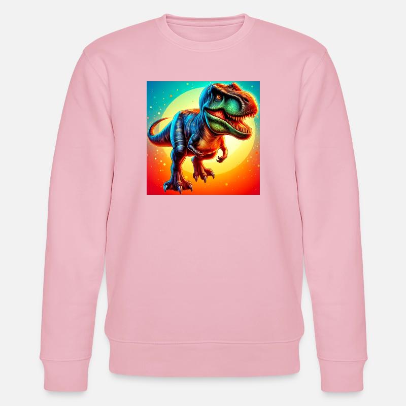 Dinosaurier - Stanley/Stella Unisex Bio-Sweatshirt CHANGER  - Hellrosa