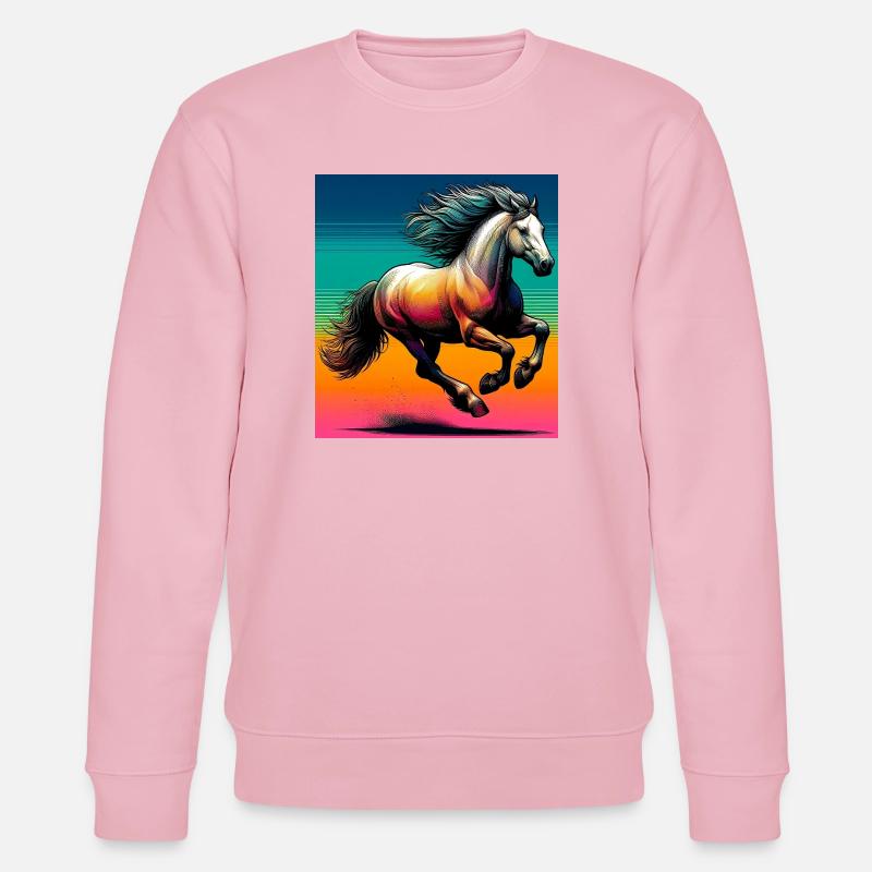 Pferd - Stanley/Stella Unisex Bio-Sweatshirt CHANGER  - Hellrosa