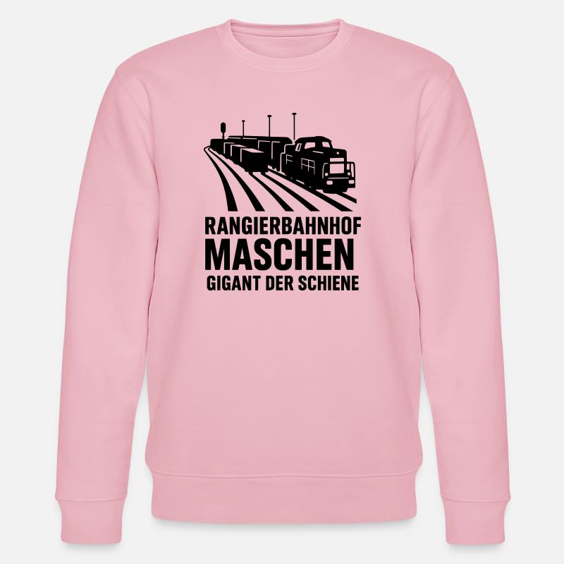 Rangierbahnhof Maschen Güterzug Gleise  - Stanley/Stella Unisex Bio-Sweatshirt CHANGER  - Hellrosa