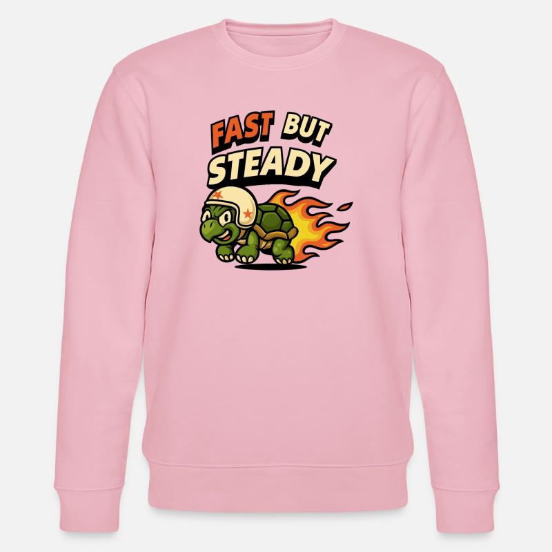 Schnell Doch Beständig Schildkröte Design - Stanley/Stella Unisex Bio-Sweatshirt CHANGER  - Hellrosa
