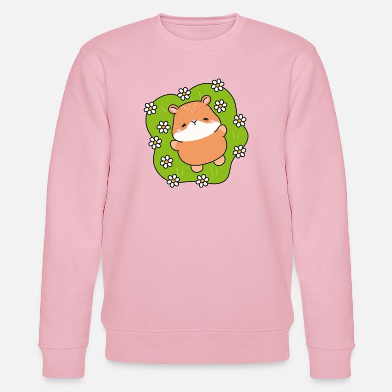 Gänseblümchen-Feldhamster - Stanley/Stella Unisex Bio-Sweatshirt CHANGER  - Hellrosa