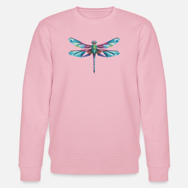 Libellule - Logo Low Poly cool - Sweat bio CHANGER Stanley/Stella Unisexe - rose pâle