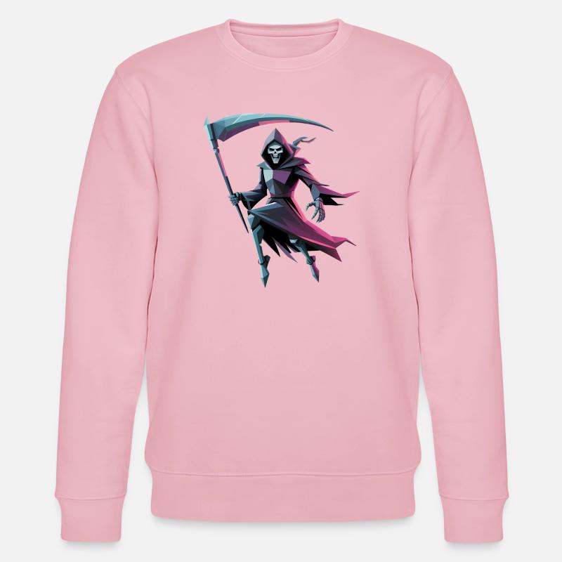 Death Reaper - Cooles Low-Poly-Logo - Stanley/Stella Unisex Bio-Sweatshirt CHANGER  - Hellrosa