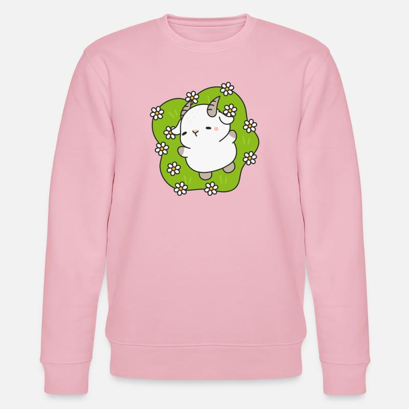 Kawaii Lamm Gänseblümchen - Stanley/Stella Unisex Bio-Sweatshirt CHANGER  - Hellrosa