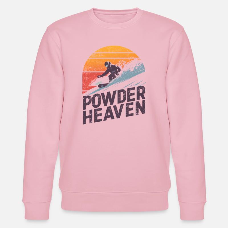 Freeride Snowboard Retro Sunset - Stanley/Stella Unisex Bio-Sweatshirt CHANGER  - Hellrosa