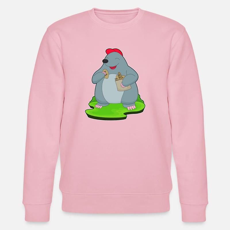 Maulwurf Brot - Stanley/Stella Unisex Bio-Sweatshirt CHANGER  - Hellrosa