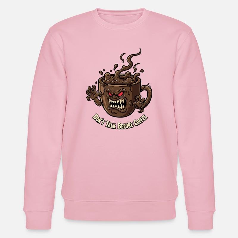 Wütende Kaffeetasse vor dem Kaffee - Stanley/Stella Unisex Bio-Sweatshirt CHANGER - Hellrosa