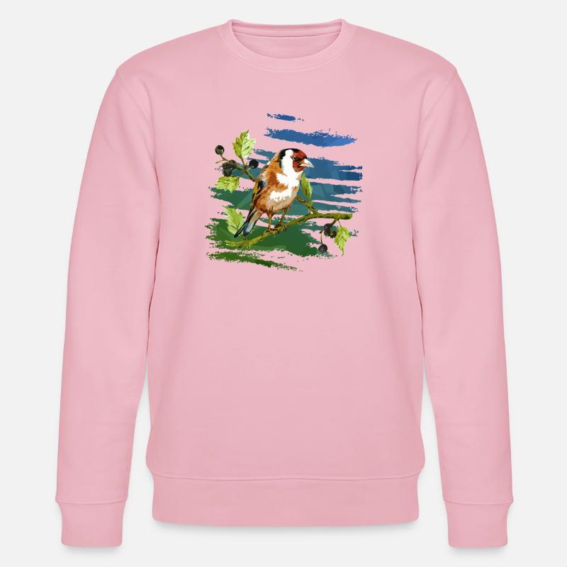 Bunter Vogel - Stanley/Stella Unisex Bio-Sweatshirt CHANGER  - Hellrosa