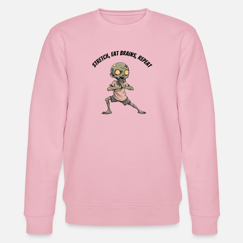 Zombie Stretch Eat Brains Repeat - Stanley/Stella Unisex Bio-Sweatshirt CHANGER  - Hellrosa