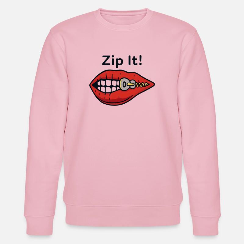 Fermeture éclair lèvres Zip It - Sweat bio CHANGER Stanley/Stella Unisexe - rose pâle