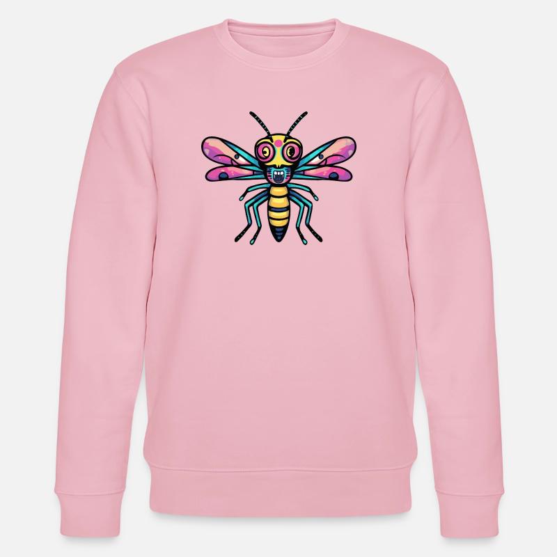 Libelle Halloween Comic Lustig - Stanley/Stella Unisex Bio-Sweatshirt CHANGER  - Hellrosa