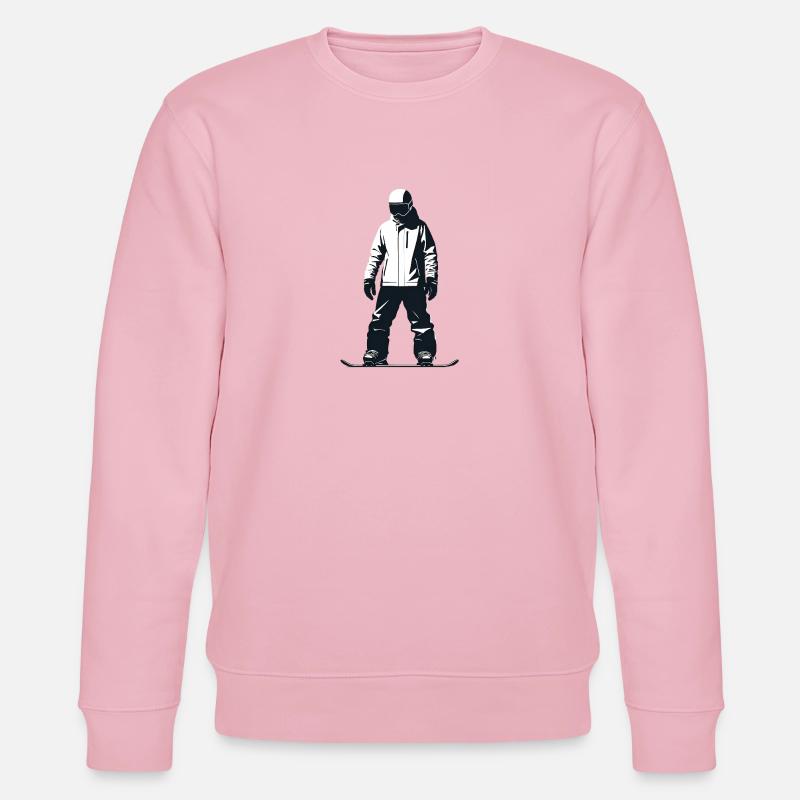 Snowboarder - Cool Silhouette Logo - Sweat bio CHANGER Stanley/Stella Unisexe - rose pâle