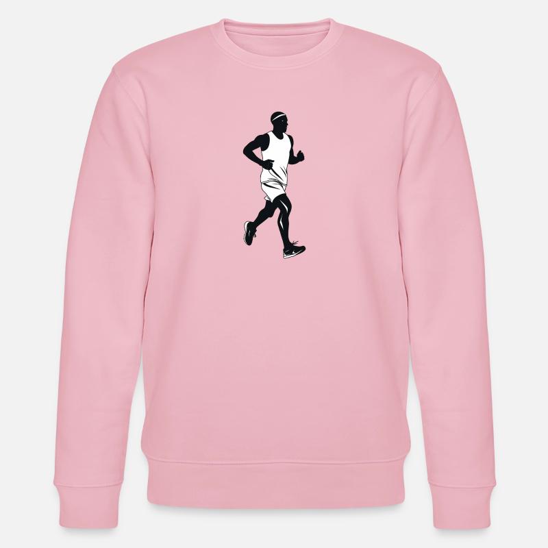 Runner - Cooles Silhouetten-Logo - Stanley/Stella Unisex Bio-Sweatshirt CHANGER  - Hellrosa