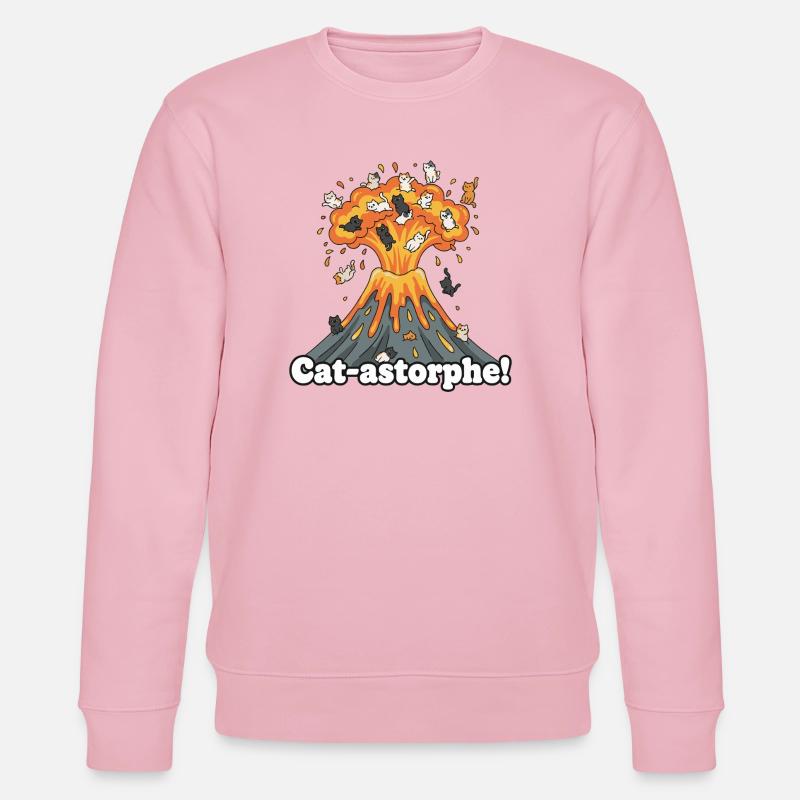 Cat-astrophe Vulkan - Stanley/Stella Unisex Bio-Sweatshirt CHANGER  - Hellrosa