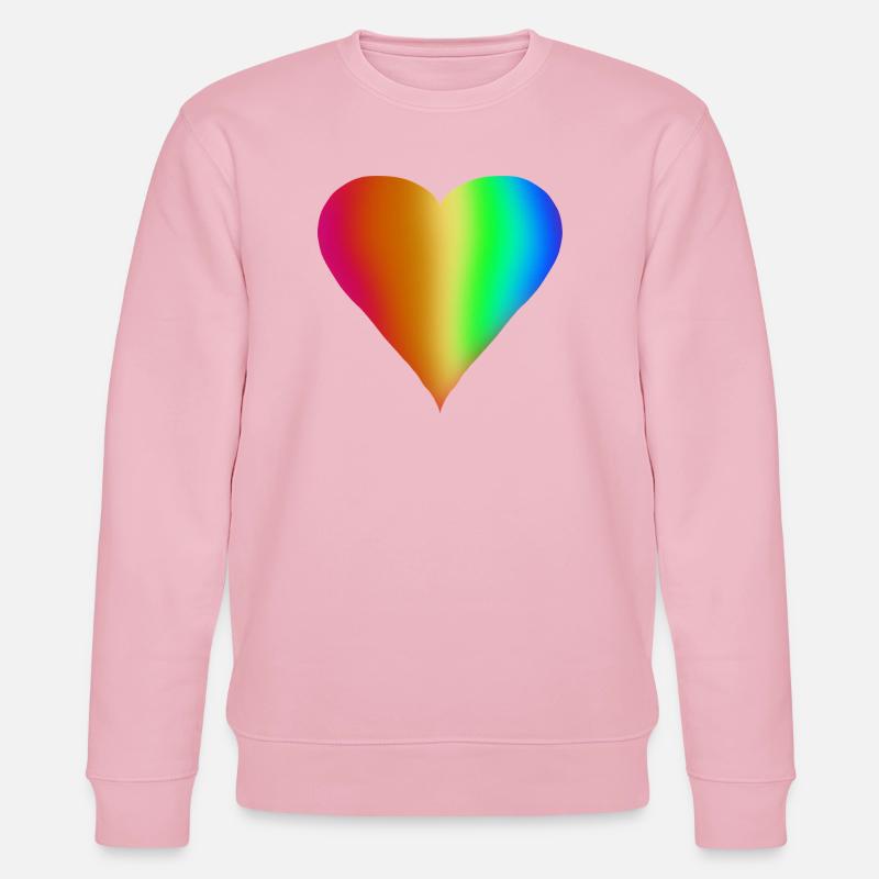 Das Regenbogenherz - Stanley/Stella Unisex Bio-Sweatshirt CHANGER  - Hellrosa