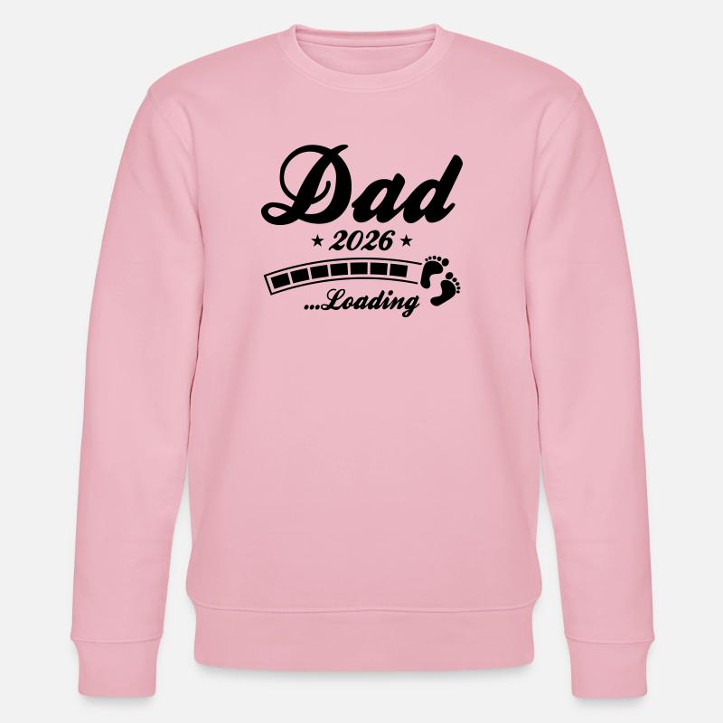 Dad 2026 Loading Papa - Stanley/Stella CHANGER Unisex Organic Sweatshirt - cotton pink
