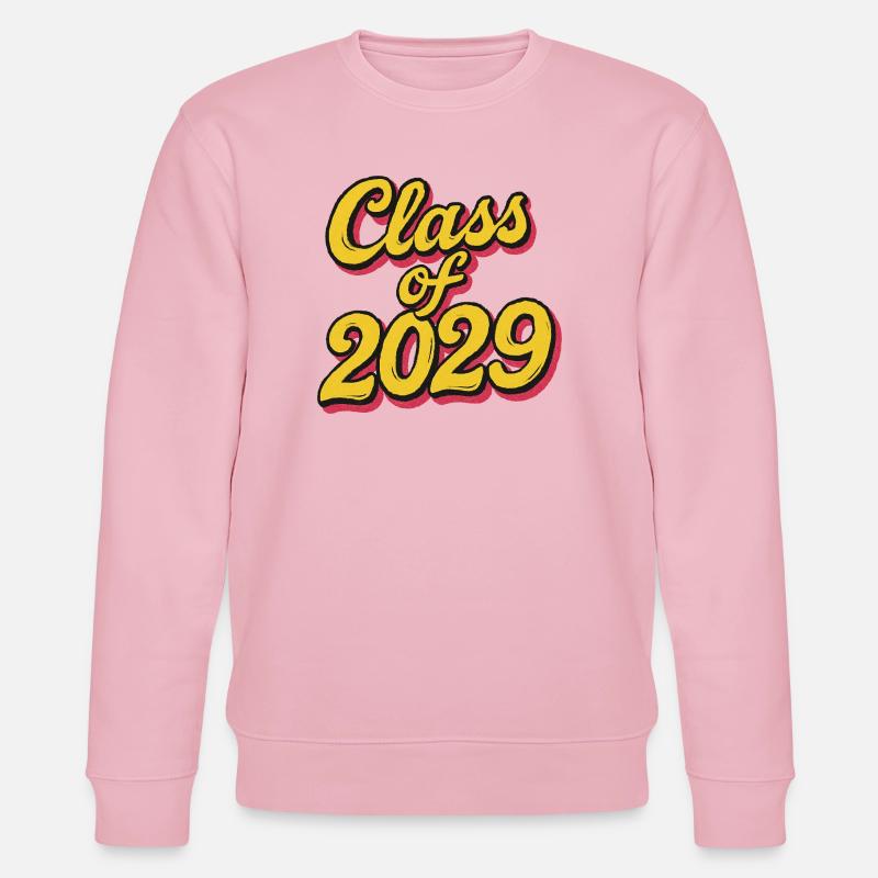 Class of 2029 Retro Script - Stanley/Stella CHANGER Unisex Organic Sweatshirt - cotton pink