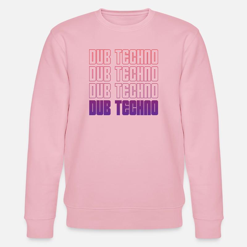 Dub Techno Neon Gradient Grid - Stanley/Stella Unisex Bio-Sweatshirt CHANGER  - Hellrosa