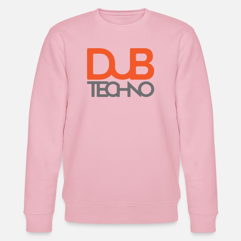 Dub Techno Logo Tee - Stanley/Stella CHANGER Unisex Organic Sweatshirt - cotton pink