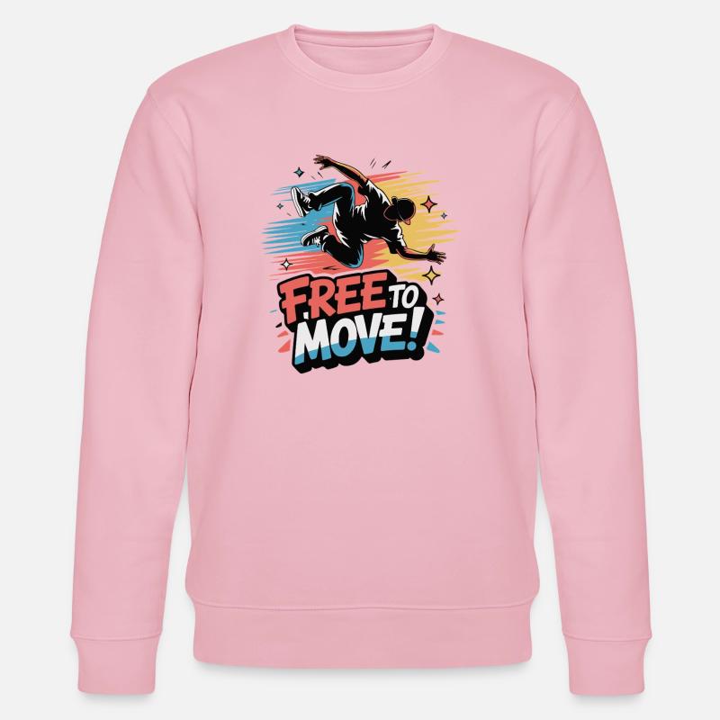 Libre de bouger Danse Burst - Sweat bio CHANGER Stanley/Stella Unisexe - rose pâle