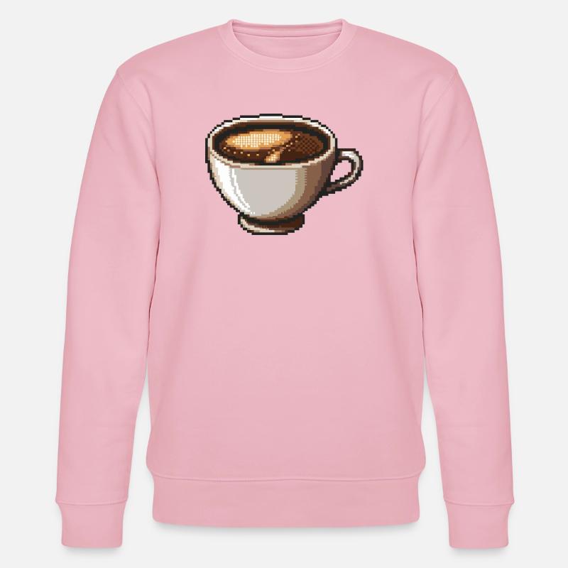 PixelKaffee Kaffeetasse Kunst - Stanley/Stella Unisex Bio-Sweatshirt CHANGER  - Hellrosa