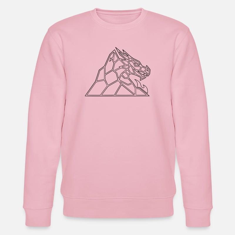 Drachenfels Geometric : Dragon Saga comme vecteur - Sweat bio CHANGER Stanley/Stella Unisexe - rose pâle