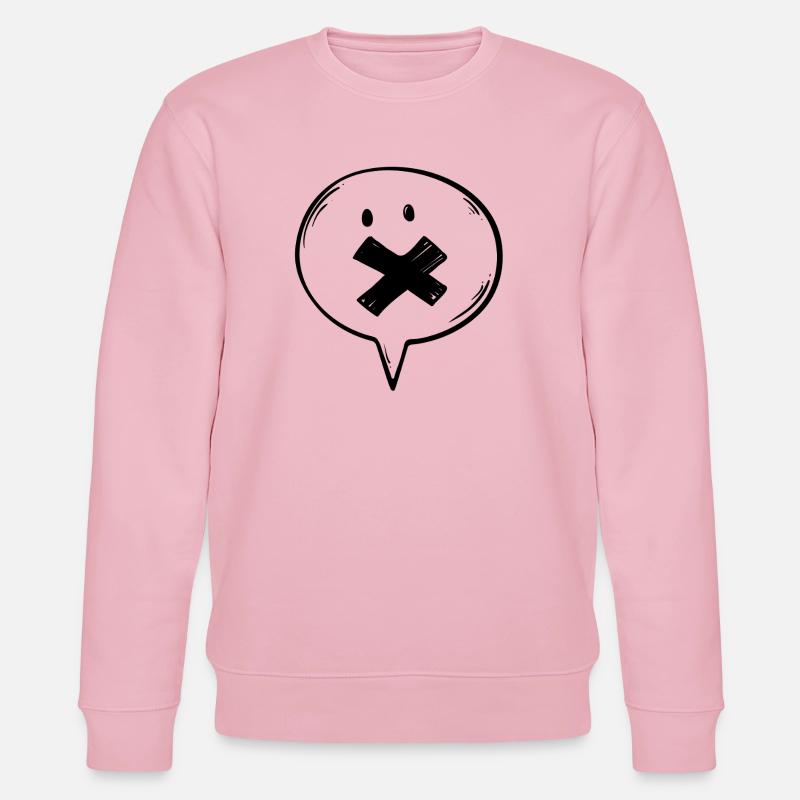 Sprechblase Stumm - Stanley/Stella Unisex Bio-Sweatshirt CHANGER  - Hellrosa