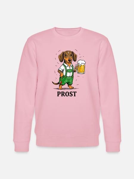 Cheers Bière Teckel Lederhose Bavière Tente à bière traditionnelle - Sweat bio CHANGER Stanley/Stella Unisexe - rose pâle